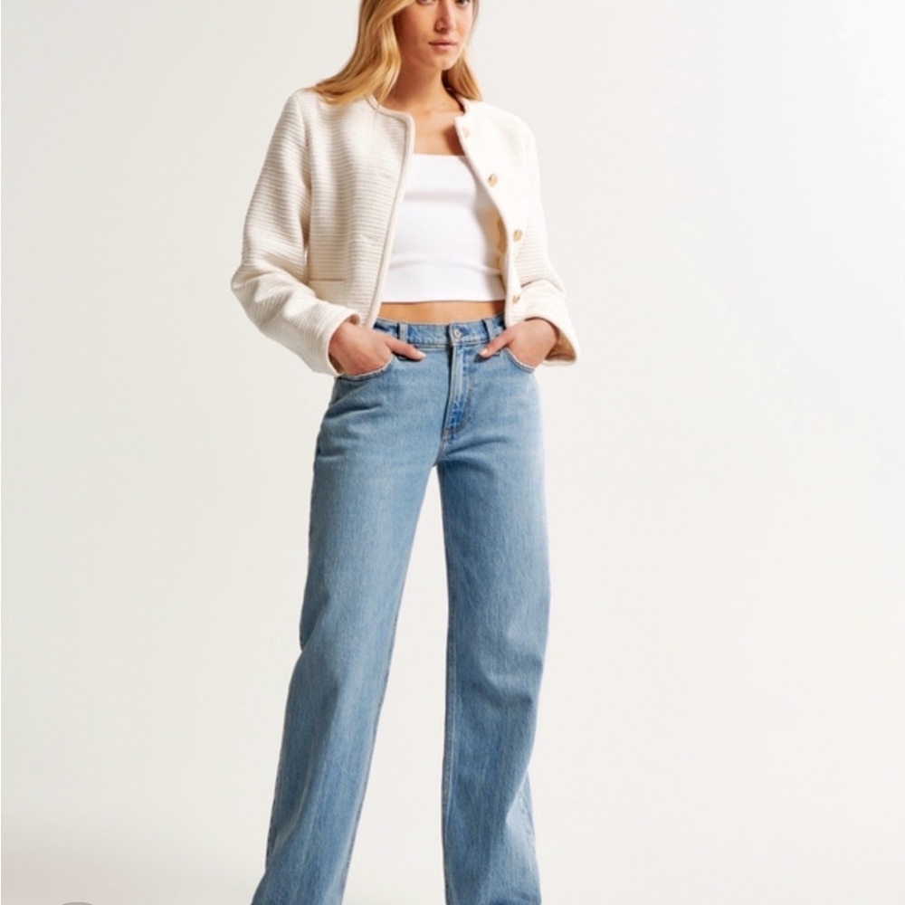 Abercrombie & Fitch Light Blue low rise baggy jeans